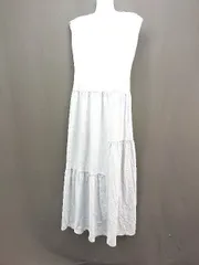 ◇ lagunamoon ラグナムーン 無地 シンプル 綺麗め 大人 ロング丈 ワンピース サイズF ライトブルー レディース E  【1306190021238】