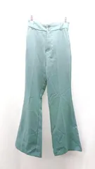 ◇ vis-à-vis ビサビ ハイウエスト 無地 チャックボタン閉め パンツ サイズM グリーン レディース E  【1306190021139】