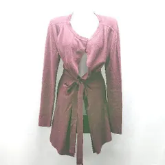 ◇ BALLSEY ボールジィ 綺麗め 大人 ロング丈 生地薄手 長袖 カーディガン サイズ38 ワインレッド レディース E  【1306190021122】
