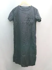 ◇ beamsboy ビームスボーイ クルーネック 無地 ロング丈 ワンピース サイズ表記なし チャコールグレー系 レディース E  【1306190022235】