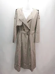 ■ NATURALBEAUTYBASIC 綺麗め 大人 カジュアル 長袖 トレンチコート サイズM ブラウン レディース E  【1306190021993】