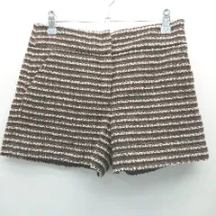 ◇ deuxiemeclasse ドゥーズィエム クラス ショート丈 チャックフック閉め パンツ サイズ36 ブラウン レディース E  【1306190022471】のサムネイル