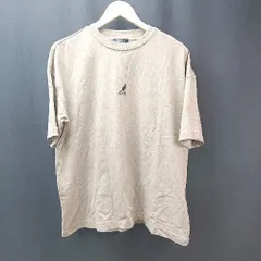 ◇ KANGOL ロゴ入り シンプル 夏コーデ 涼しげ 半袖 Tシャツ サイズS カーキ レディース E  【1306190023638】