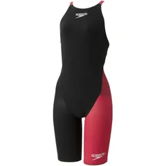 Speedo(スピード) Fastskin Pro III Openback Kneeskin 水泳 水着レディース競泳用（ＦＩＮＡ非公認） (scw12101f-kr)、(KR)ブラック×レッド