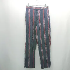 ◇ BEAUTY&YOUHTH UNITED ARROWS ストライプ柄 コットン混合 おしゃれ テーパードパンツ サイズ38 ネイビー系 レディース E  【1306190031381】