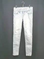 ◇ SLY JEANS 細身 デニム生地 ストリート シンプル カジュアル スキニーパンツ サイズ24 ライトブルー レディース E  【1306190031350】