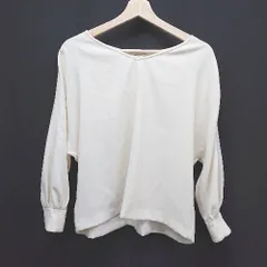 ◇ La TOTALITE ラ トータリテ シンプル Vネック ポリエステル100% 長袖 ブラウス サイズ表記なし アイボリー レディース E  【1306190031206】