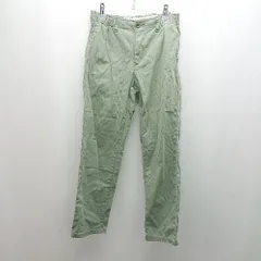 ◇ OMNES オムネス ウエストゴム カジュアル コットン混合生地 ストレートパンツ サイズ表記なし グリーン レディース E  【1306190031565】のサムネイル