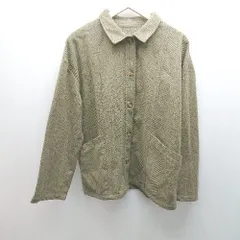 ◇ SELECT MOCA 総柄 ポリエステル100% 秋冬 上品 シンプル 綺麗め 長袖 ジャケット サイズF ブラウン レディース E  【1306190031541】