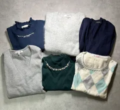 Mサイズ　ニット 長袖 まとめ売り✨ ☆ GROBAL WORK ☆Luciica ☆COMME CA ISM  ☆NATURAL BEAUTY BASIC ☆earth music&ecology 綺麗めニット3点セット 大人可愛い 上品 オフィスカジュアル