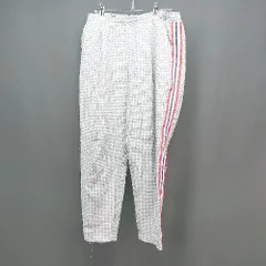 ◇ NOISE MAKER 総柄 サイドライン ウエストゴム ポリエステル100% テーパードパンツ サイズM グレー系 レディース E  【1306190032579】