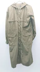 ◇ merlot メルロー フーディー ロング丈 カジュアル ミリタリー 長袖 ジャンパー サイズ表記なし カーキ レディース E  【1306190031992】