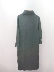 ◇ UNIQLO ユニクロ シンプル ハイネック 冬物 厚手 長袖 ロング ワンピース サイズS グレー レディース E  【1306190033026】