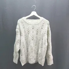 ◇ Classical Elf クラシカルエルフ ローゲージ ゆったり リブ袖 秋冬 長袖 ニット サイズM グリーン レディース E  【1306190033729】