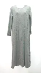 ◇ BEAUTY&YOUTH カジュアル シンプル タイト 長袖 ロング丈 ワンピース サイズ表記なし チャコールグレー レディース E  【1306190035587】