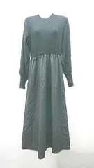 ◇ LAKOLE ラコレ カジュアル モノトーン シンプル リブ 長袖 ロング丈 ワンピース サイズS ブラック レディース E  【1306190035655】