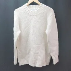 ◇ ZARA ザラ カジュアル シンプル 秋冬 合わせやすい 着回し 長袖 ニット サイズL オフホワイト レディース E  【1306190036713】