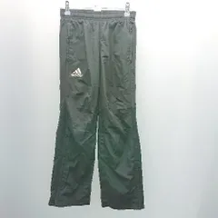 ◇ adidas アディダス ウエストゴム ナイロン ロゴ キッズ ストレートパンツ サイズ140 ブラック レディース メンズ E  【1306190037680】