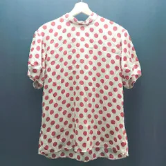 ◇ ZARA ザラ ドット柄 水玉 バックファスナー おしゃれ 個性的 半袖 カットソー サイズUSA S ベージュ系 レディース E  【1306190037581】