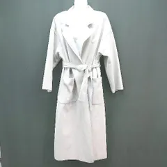 ◇ CLASSICAL ELF クラシカルエルフ バックリボン シンプル きれいめ 無地 長袖 ロングコート サイズM グレー レディース E  【1306190038281】