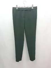 ◇ calvin klein オフィス スラックス センタープレス テーパード パンツ サイズ2 ブラック レディース E  【1306190041748】