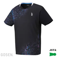 ゴーセン GOSEN ゲームシャツ テニス・バドミントン アパレル(メンズ・ユニ) (T2542)、(39)ブラック