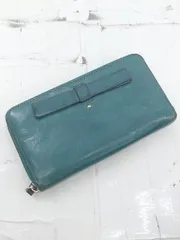 ◇ KATE SPADE NEW YORK リボン ゴールドファスナー PWRU3352 ラウンドファスナー 長財布 グリーン レディース E  【1306210004890】