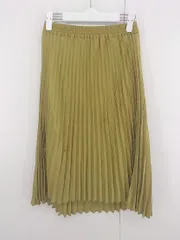 ◇ apart by lowrys 大人女子 抜け感 ロング プリーツ スカート サイズF マスタード系 レディース E  【1306210008683】