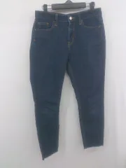 ◇ AZUL BY MOUSSY アズール バイマウジー カットオフ テーパード デニム パンツ サイズ 27 ネイビー レディース E  【1306210010655】