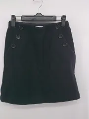 ◇ SLOBE IENA スローブ イエナ ウール混 ミニ 台形 スカート サイズ36 ダークネイビー系 レディース E  【1306210016626】