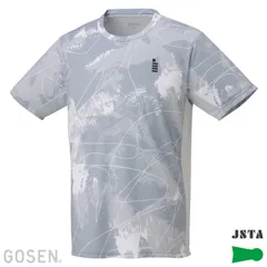 ゴーセン GOSEN ゲームシャツ テニス・バドミントン アパレル(メンズ・ユニ) (T2554)、(36)アイスグレー