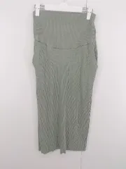 ◇ Alma Design アルマデザイン ハイウエスト リブ ロング ナロー スカート サイズM ミント グリーン系 レディース E  【1306210017159】