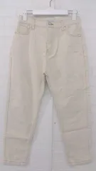 ◇ classicalelf キッズ 子供服 コットン100% ハイウエスト テーパード パンツ サイズ150 ホワイト系 レディース E  【1306240000886】