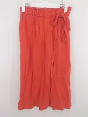 ◇ green label relaxing UNITED ARROWS リネン混 ウエストゴム ロング ナロー スカート サイズ36 オレンジ レディース E  【1306240001555】