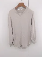 ◇ GLOBAL WORK シンプル サイドジップデザイン 長袖 スウェット トレーナー サイズM グレー系 レディース E  【1306240005805】