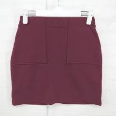 ◇ ◎ ●未使用● EMODA エモダ タグ付き 大人女子 こなれ感 無地 ミニ タイト スカート サイズS レッド レディース E  【1306240006925】のサムネイル