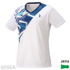 ゴーセン GOSEN レディース ゲームシャツ テニス・バドミントン アパレル(レディース) (T2561)、(30)ホワイト
