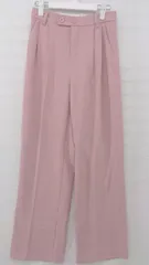 ◇ me+em select ミームセレクト パステルカラー センタープレス パンツ サイズS ピンク系 レディース E  【1306240009018】