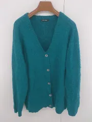 ◇ SHAGGIE シャギー オーバーサイズ 長袖 ニット カーディガン サイズF グリーン系 レディース E  【1306240008615】