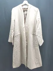 ◇ sense of place スプリング トレンチ ノーカラー スリット カジュアル 長袖 コート サイズONE ベージュ レディース E  【1306260000781】