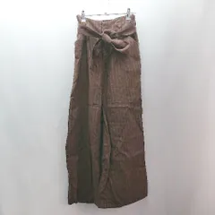 ◇ nano universe 2way カジュアル ストライプ モード サロペット パンツ サイズ38 ブラウン レディース E  【1306260002051】