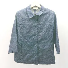 ◇ trentadue 肩パッド ステッチ ストレッチ 薄手 シンプル 長袖 デニムジャケット サイズ40 ネイビー系 レディース E  【1306260002761】