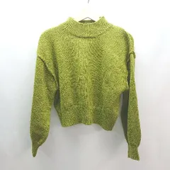 ◇ kastane ボトルネック シンプル 無地 セーター 冬物 カジュアル 長袖 ニット サイズFREE グリーン レディース E  【1306260002594】