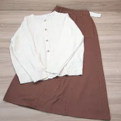 ◇ 《 ehka sopo エヘカソポ まとめ2点セット サイズＦ カジュアル シンプル カーディガン スカート レディース 》 E  【1306260003676】