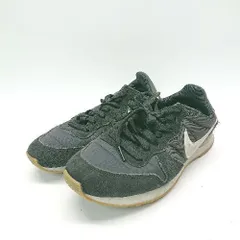 ◇ NIKE ナイキ INTERNATIONALIST ブランドロゴ 紐調節 クッション性 スニーカー サイズ24.0 ブラック系 レディース E  【1306260003294】