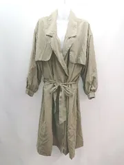 ◇ kutir クティール カジュアル マット シンプル 薄手 秋 春 長袖 トレンチコート サイズM カーキ レディース E  【1306260004314】のサムネイル