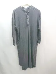 ◇ URBAN RESEARCH DOORS 無地 カジュアル ヘンリーネック 長袖 ロング丈 ワンピース サイズ表記なし グレー レディース E  【1306260005496】