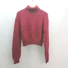 ◇ UNIQLO ユニクロ モヘヤ混合 タートルネック ニット カジュアル 長袖 セーター サイズM レッド レディース E  【1306260005359】