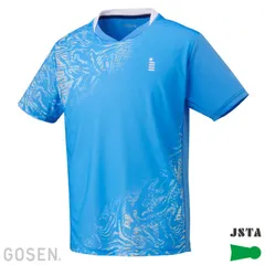 ゴーセン GOSEN ゲームシャツ テニス・バドミントン アパレル(メンズ・ユニ) (T2542)、(14)ライトブルー