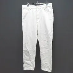 ◇ BEAUTY&YOUTH シンプル ゆったりめ カジュアル きれいめ 無地 ストレートパンツ サイズL ホワイト レディース E  【1306260007049】